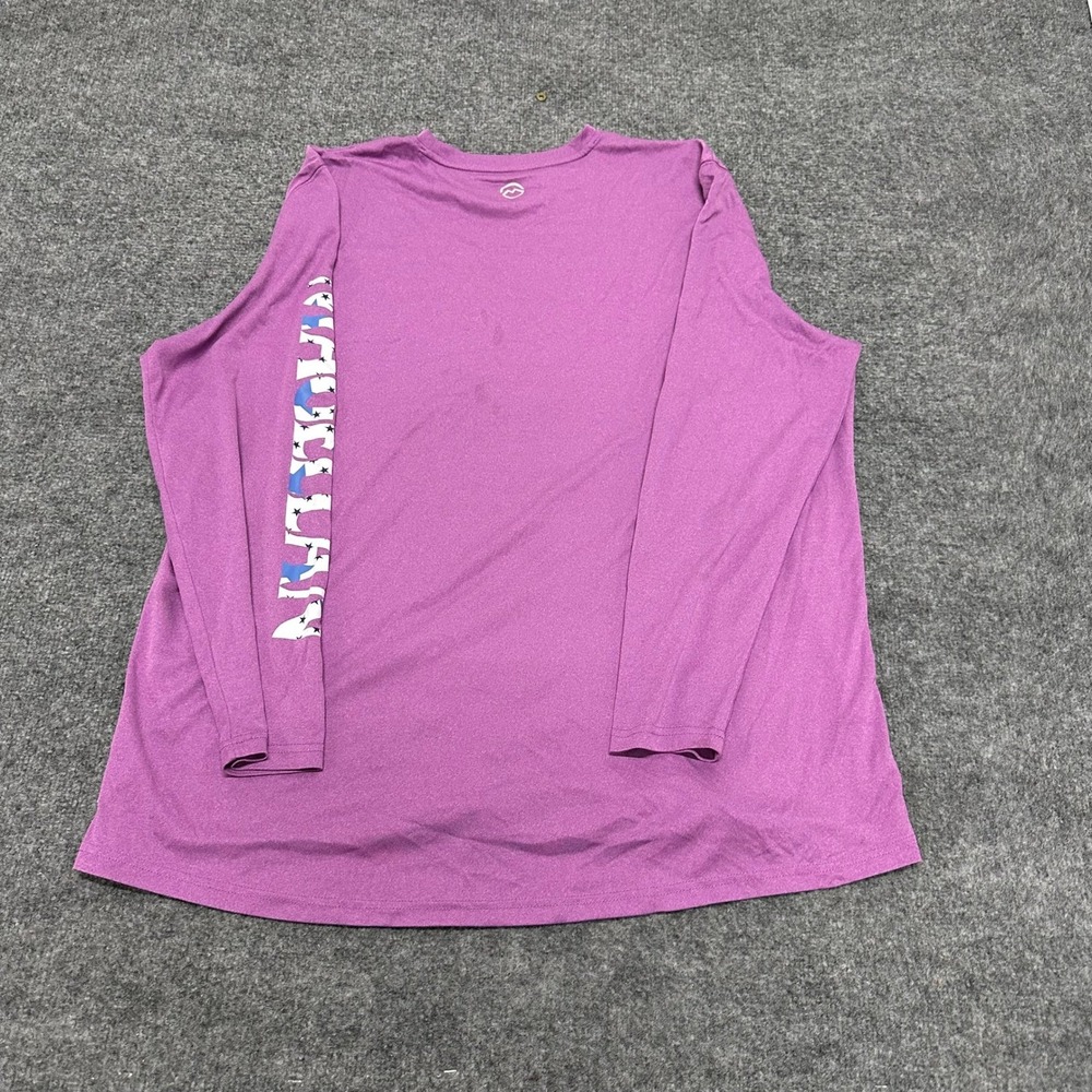 Magellan Outdoors Shirt Womens XXL Purple Fish Gear Moisture Wicking Long Sleeve